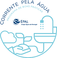 logotipo corrente pela agua