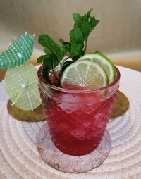 Mocktail - Rosa Romã Mentolada