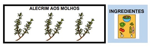 Receita Alecrim aos Molhos - Escrita pictográfica