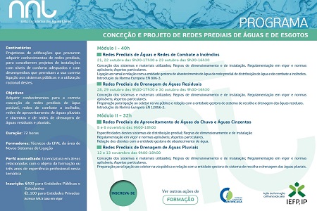 programa curso redes prediais